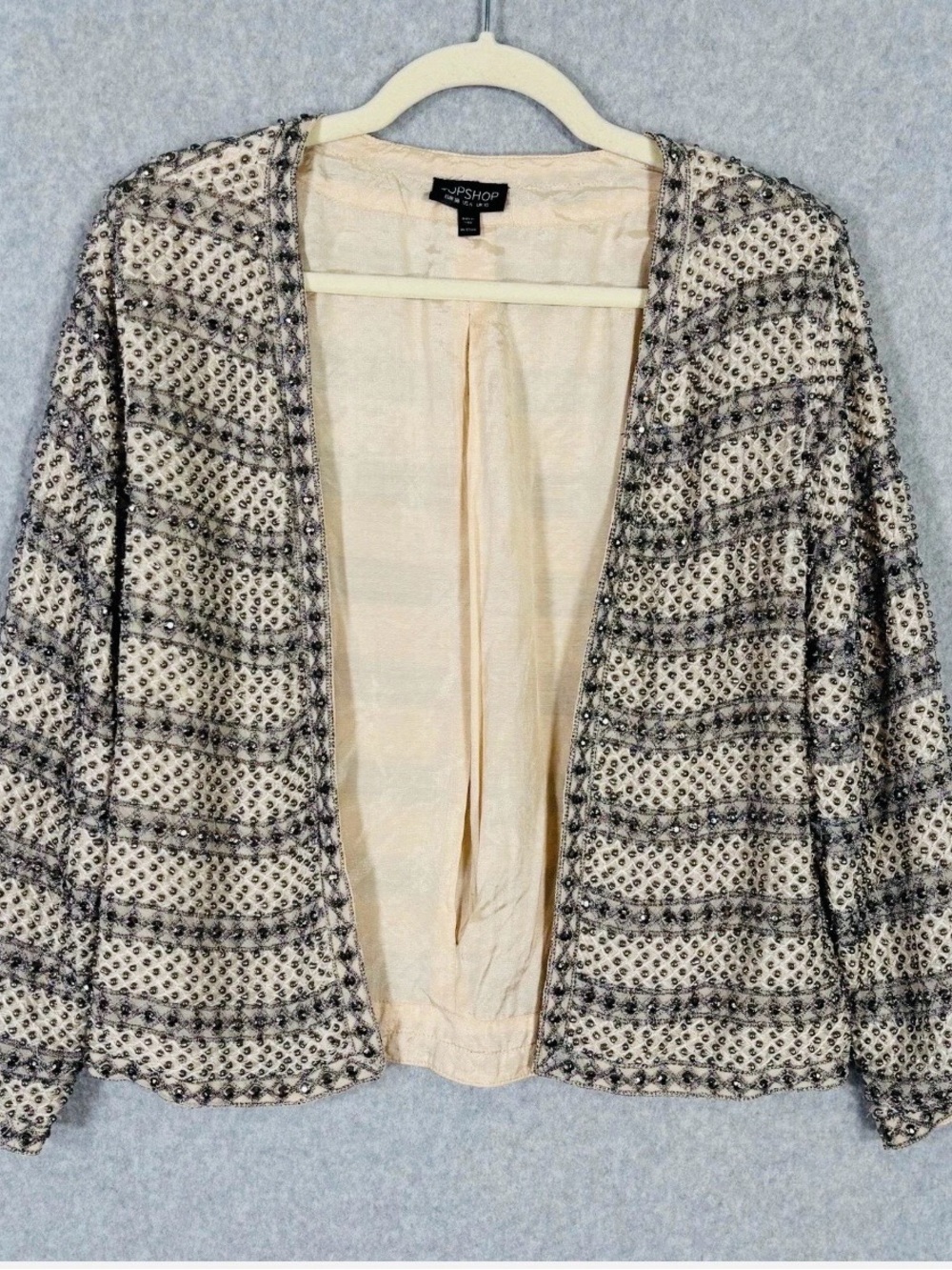 Topshop vintage beaded cocktail jacket evening jacket size US 6